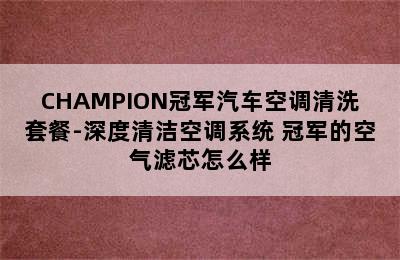 CHAMPION冠军汽车空调清洗套餐-深度清洁空调系统 冠军的空气滤芯怎么样